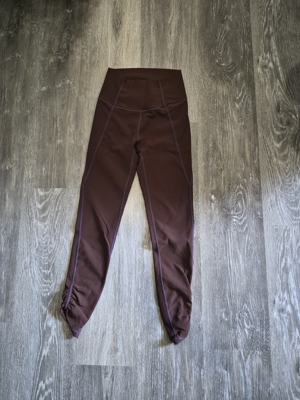 Womens High-Waist Brown Active Leggings